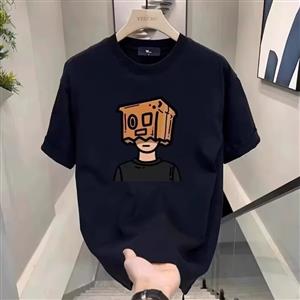 Combed cotton short sleeve T-shirt for men