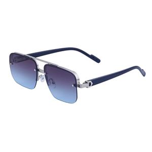 Fashion square frame half frame trimmed sunglasses women's trendy sunglasses men's cross-border glasses